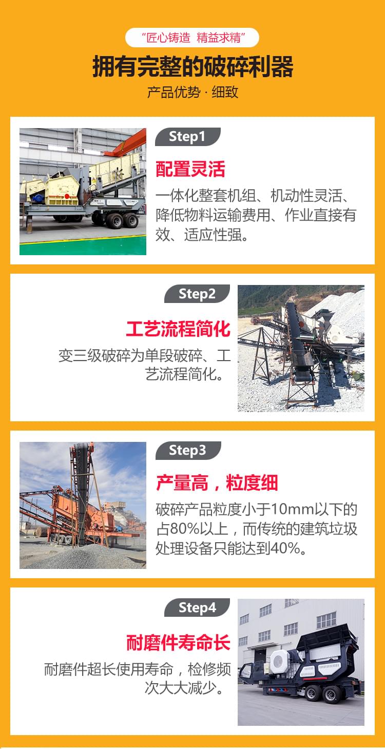 輪胎式車載移動(dòng)打石機(jī)破碎優(yōu)勢(shì)圖